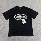 Black Graphic Print T-Shirt Unisex Streetwear Casual Short Sleeve Tee