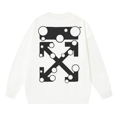 OFF WHITE Bubble Arrow Logo Crewneck Sweatshirt White