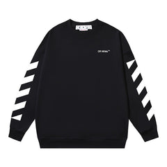 Off-White Diagonal Stripe Logo Sweatshirt Black