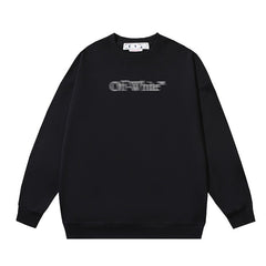 OFF WHITE Blur Logo Crewneck Sweatshirt Black