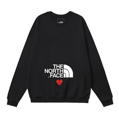 The North Face x COMME des GARÇONS PLAY Heart Logo Crewneck Sweatshirt – Black