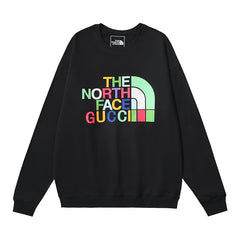 The North Face x Gucci Multicolor Logo Crewneck Sweatshirt – Black