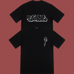 TRAPSTAR Graffiti Logo Black T-Shirt