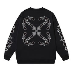 Off-White Paisley Graphic Sweatshirt Black