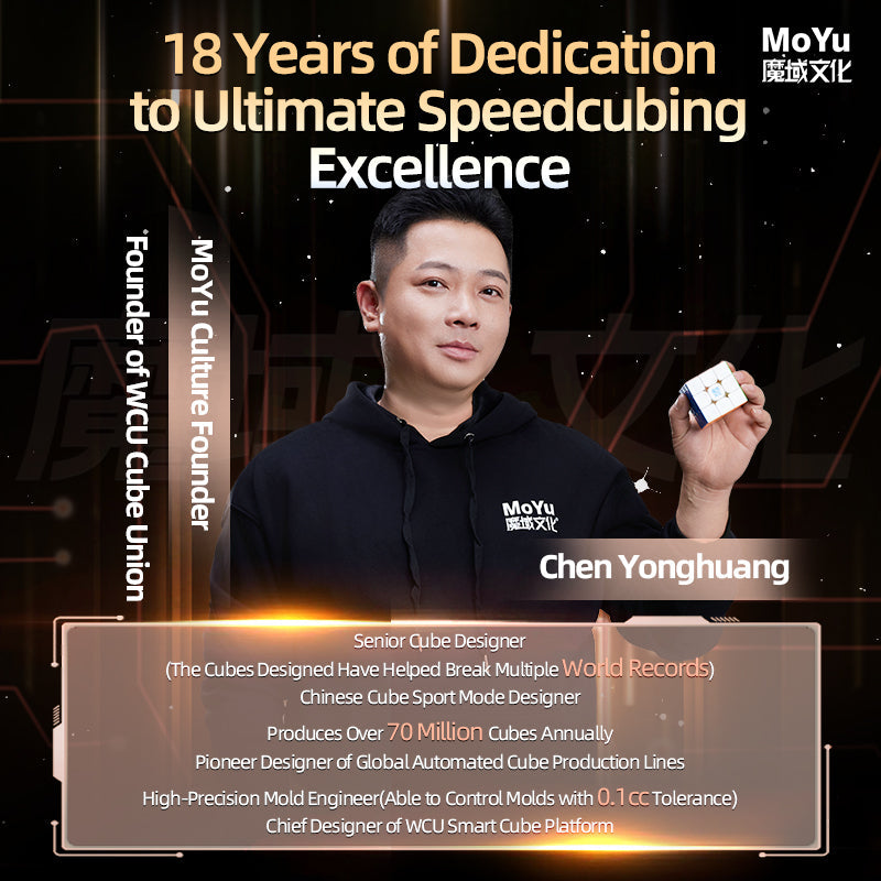 MoYu Super WeiLong 3x3 V2 (20-Magnet Ball-Core + MagLev) - 18th Anniversary Edition