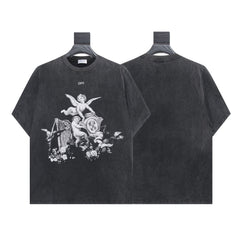Off-White Vintage Angel Graphic Black T-Shirt