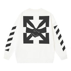 Off-White Arrow Handshake Graphic Sweatshirt White