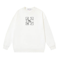 Off-White Outline Arrow Graphic Sweatshirt White