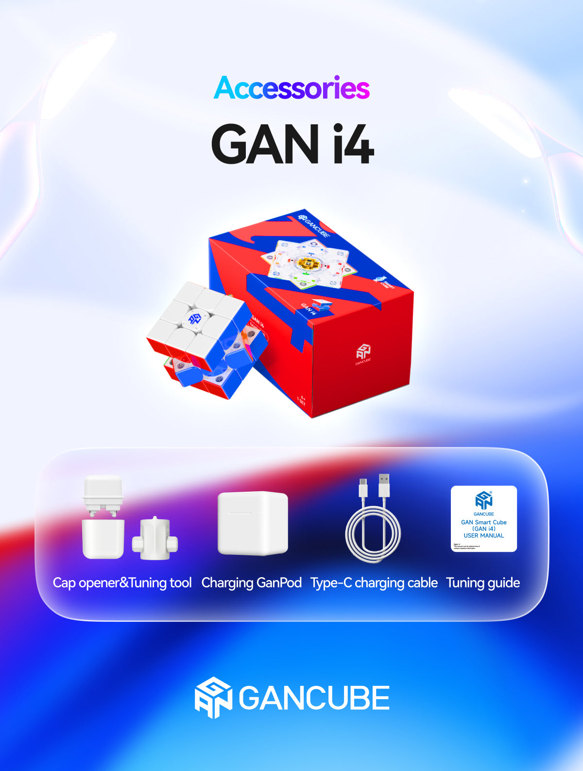 GAN i4 Leap Frosted 3x3 (Smart Cube)