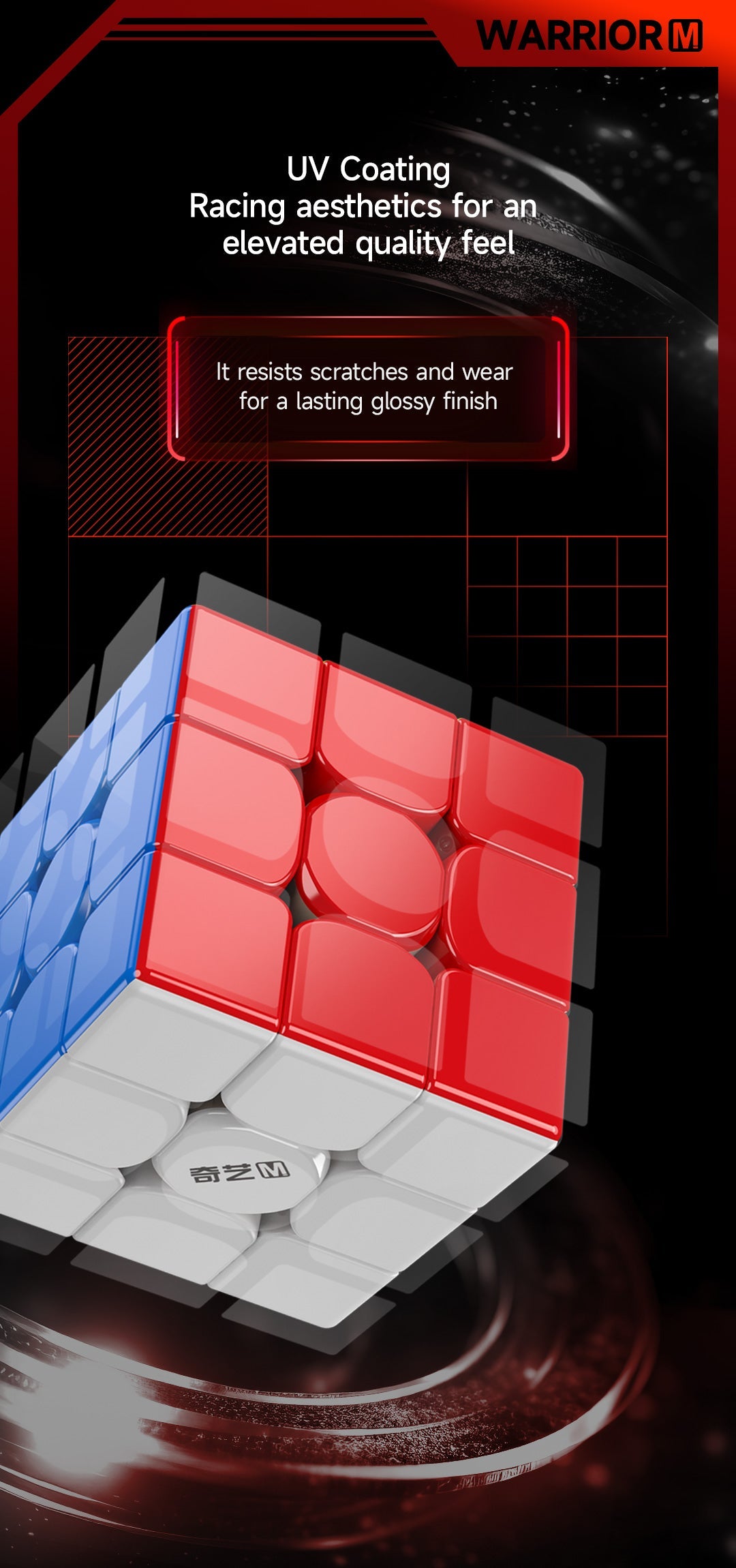 QiYi Warrior M 3x3 (Magnetic + UV Coated)