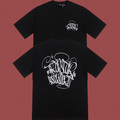 TRAPSTAR Black Graffiti Logo T-Shirt