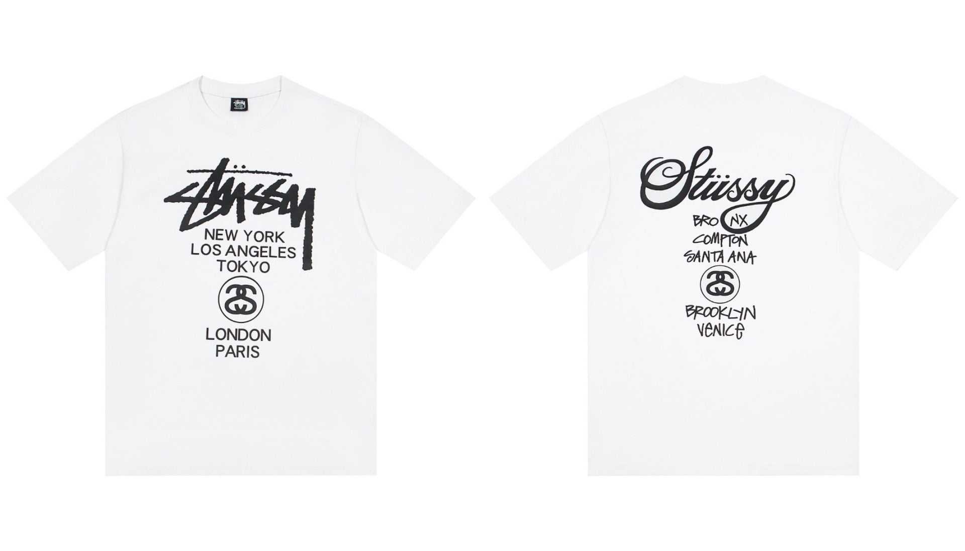 STUSSY World Tour Logo T-Shirt White