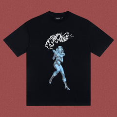 TRAPSTAR Anime Graphic T-Shirt Black Streetwear Tee