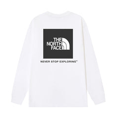 The North Face Box Logo Never Stop Exploring Long Sleeve T-Shirt – White