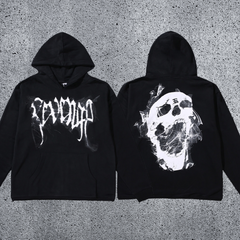 REVENGE Skull Graphic Pullover Hoodie