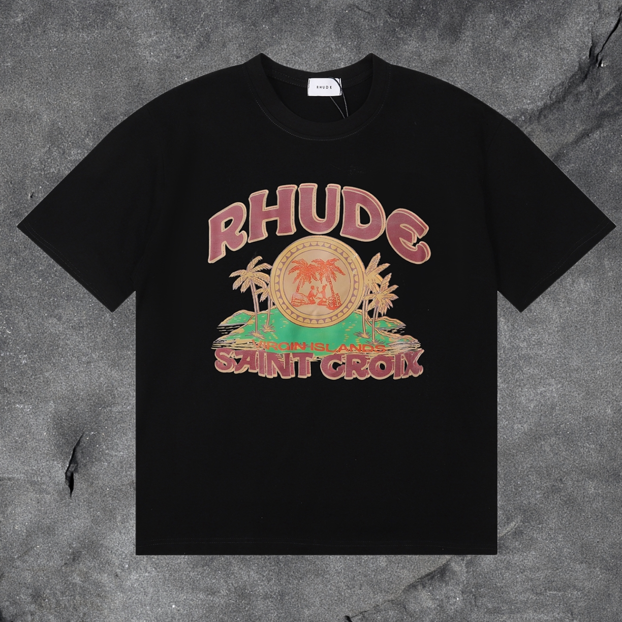 RHUDE Saint Croix Graphic T-Shirt – Black
