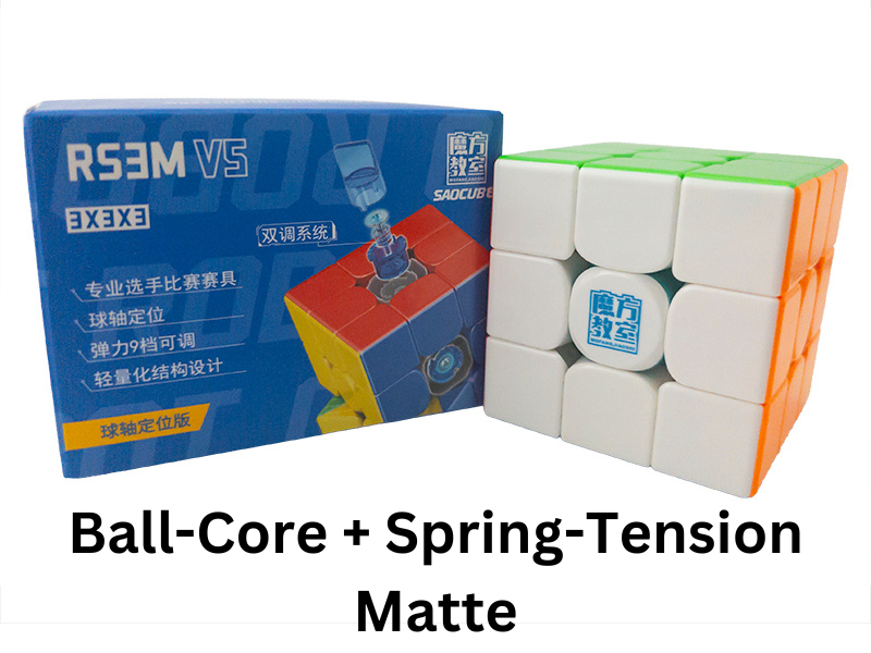 MoYu RS3 M V5 3x3 (Spring-Tension + Ball-Core + Matte SAOCube SE)