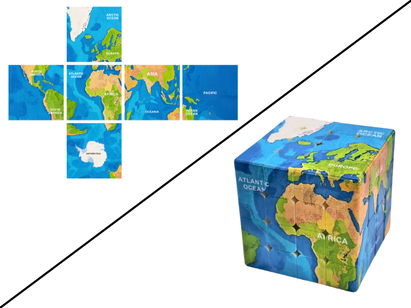 Ziina World Map 4x4 (B)