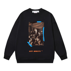 Off-White Artwork Logo Graphic Sweatshirt Black