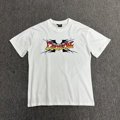 Graphic Print White T-Shirt Unisex Streetwear Casual Short Sleeve Tee