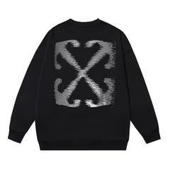 Off-White Distressed Arrow Graphic Sweatshirt Black