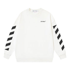 Off-White Diagonal Stripe Logo Sweatshirt White