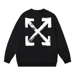 Off-White Brush Arrow Graphic Sweatshirt Black