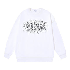 OFF WHITE Spray Logo Crewneck Sweatshirt White