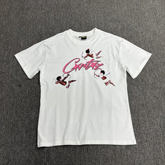 Graphic Print White T-Shirt Unisex Streetwear Casual Short Sleeve Tee
