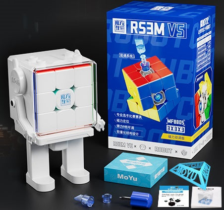 MoYu RS3 M V5 3x3 (Spring Tension + Robot Cube Stand)